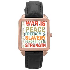 Orwell Rose Gold Leather Watch  by Valentinaart