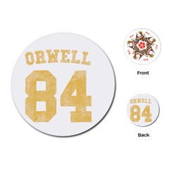 Orwell 84 Playing Cards Single Design (round) by Valentinaart