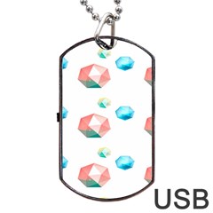 Diamonds Dog Tag Usb Flash (two Sides) by Sparkle