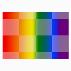 Lgbt Rainbow Buffalo Check Lgbtq Pride Squares Pattern Large Glasses Cloth (2 Sides) by yoursparklingshop