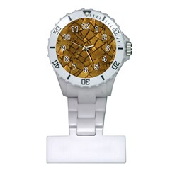 Golden Mosaic Texture Print Plastic Nurses Watch by dflcprintsclothing