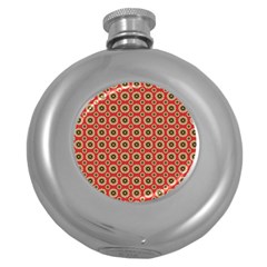 Digital Flowers Round Hip Flask (5 Oz) by Sparkle