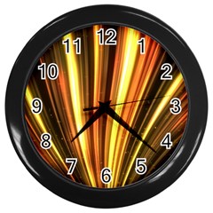 Energy Flash Futuristic Glitter Wall Clock (black) by Dutashop