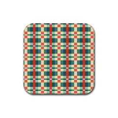 Texture Plaid Rubber Coaster (square)  by Dutashop