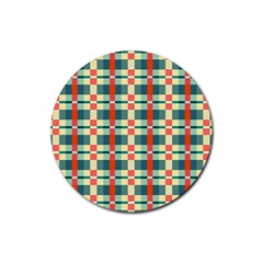 Texture Plaid Rubber Round Coaster (4 Pack)  by Dutashop