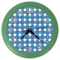 Geometric Dots Pattern Color Wall Clock by Dutashop