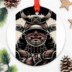 Samurai Oni Mask Ornament (round) by Saga96