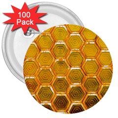 Hexagonal Windows 3  Buttons (100 Pack)  by essentialimage365