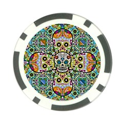 Sugar Skulls Pattern Poker Chip Card Guard (10 Pack) by ExtraAwesomeSauce