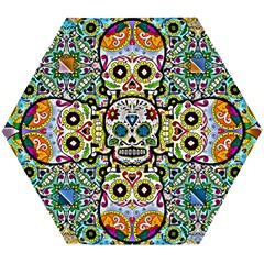 Sugar Skulls Pattern Wooden Puzzle Hexagon by ExtraAwesomeSauce