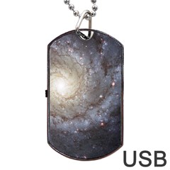 Spiral Galaxy Dog Tag Usb Flash (one Side) by ExtraAwesomeSauce