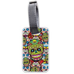 Sugar Skulls Luggage Tag (two Sides) by ExtraAwesomeSauce