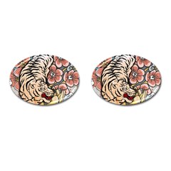 White Tiger Cufflinks (oval) by ExtraAwesomeSauce