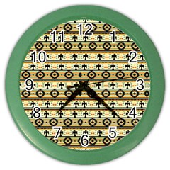 Native American Pattern Color Wall Clock by ExtraAwesomeSauce