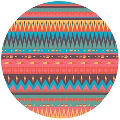 Native American Pattern Wooden Puzzle Round by ExtraAwesomeSauce