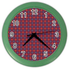 Tartan Pattern Color Wall Clock by ExtraAwesomeSauce