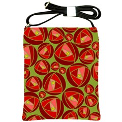 Abstract Rose Garden Red Shoulder Sling Bag by Dutashop