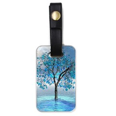 Crystal Blue Tree Luggage Tag (one Side) by icarusismartdesigns