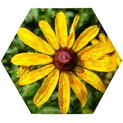 Sunflower Painting Wooden Puzzle Hexagon by ExtraAwesomeSauce