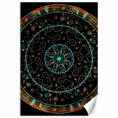 Mandala - 0008b - The Coffee Eye Canvas 12  X 18  by WetdryvacsLair