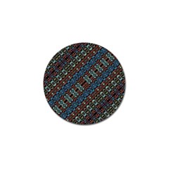 Multicolored Mosaic Print Pattern Golf Ball Marker (4 Pack) by dflcprintsclothing