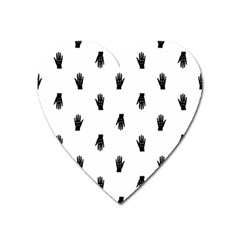 Vampire Hand Motif Graphic Print Pattern Heart Magnet by dflcprintsclothing