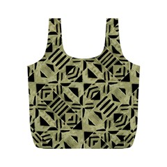 Linear Geometric Print Pattern Mosaic 2 Full Print Recycle Bag (m) by dflcprintsclothing