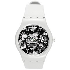 Skater-underground2 Round Plastic Sport Watch (m) by PollyParadise