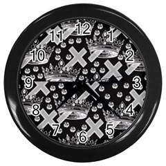 Royalcrown Wall Clock (black) by PollyParadise