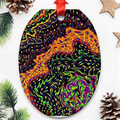 Goghwave Oval Ornament (two Sides) by LW41021