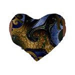 Sea of Wonder Standard 16  Premium Flano Heart Shape Cushions Back