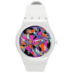 Abstract Round Plastic Sport Watch (m) by LW41021