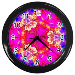 Pink Beauty Wall Clock (black) by LW323