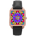 Fairground Rose Gold Leather Watch  Front