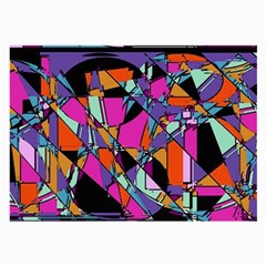 Abstract 2 Large Glasses Cloth (2 Sides) by LW323