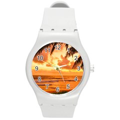 Sunset Beauty Round Plastic Sport Watch (m) by LW323