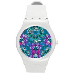 Peacock2 Round Plastic Sport Watch (m) by LW323