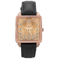 Sparkle Rose Gold Leather Watch  by LW323