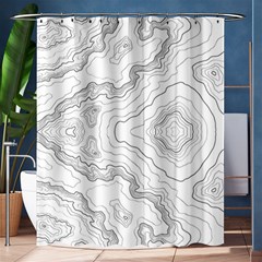 Topography Map Shower Curtain 60  X 72  (medium)  by goljakoff