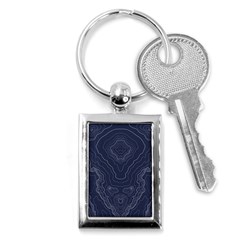 Blue Topography Key Chain (rectangle) by goljakoff