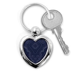 Blue Topography Key Chain (heart) by goljakoff