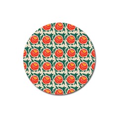 Rose Ornament Magnet 3  (round) by SychEva