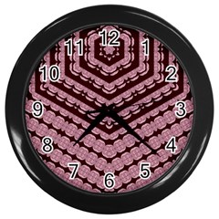 Burgundy Wall Clock (black) by LW323