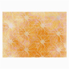 Flowers Pattern Orange Yellow Large Glasses Cloth by alllovelyideas