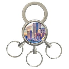 Akihabara Zone Urban Scene Tokyo Japan 3-ring Key Chain by dflcprintsclothing