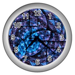 Dismembered Mandala Wall Clock (silver) by MRNStudios