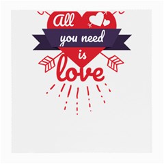 All You Need Is Love Medium Glasses Cloth by DinzDas