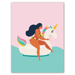 Unicorn Swimming Poster 18  X 24 