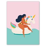 unicorn swimming Poster 18  x 24  18 x24  Poster - 1