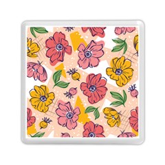 Cartoon Flowers Memory Card Reader (square) by designsbymallika